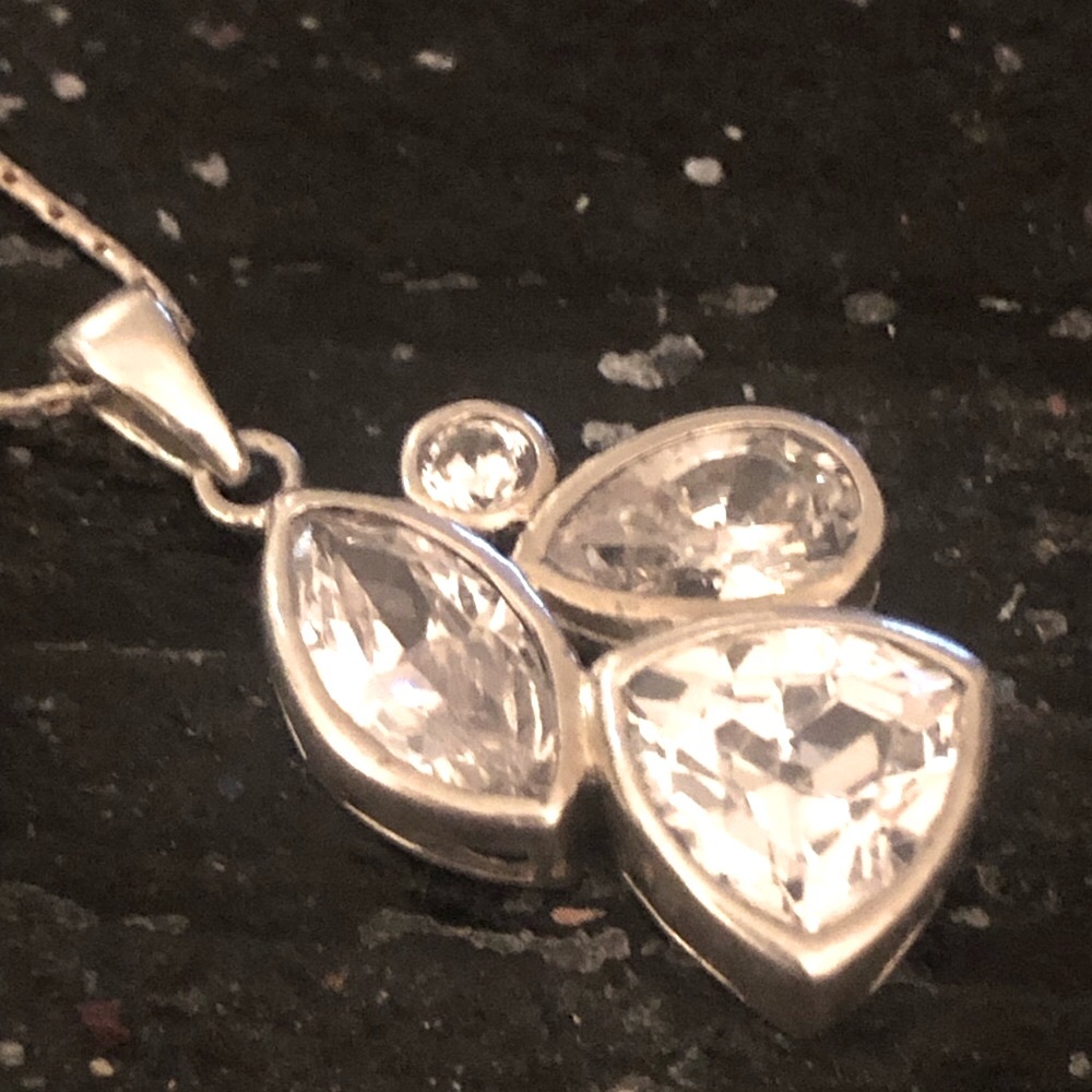 -Silpada Sterling Silver Cubic Zirconia Necklace. - Picture 6 of 6